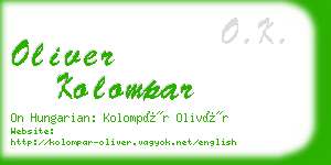 oliver kolompar business card